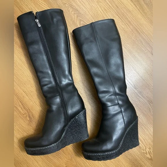 Chunky knee-high boots size 7 - Picture 1 of 7